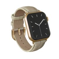 Burga Genuine Leather Band Apple Watch Series 1 - 11 / SE / Ultra (44/45/46/49 mm) - Buttermelt / Gold