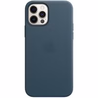 Apple Leather Backcover MagSafe Apple iPhone 12 (Pro) - Baltic Blue