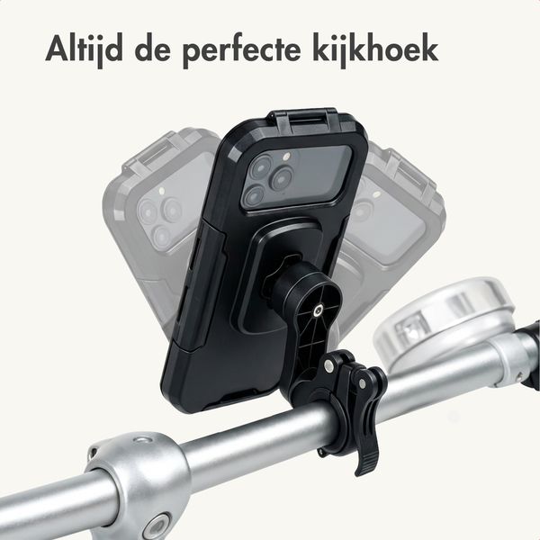 imoshion Premium Telefoonhouder Fiets - Spatwaterdicht - 360° draaibaar - Universeel - Zwart