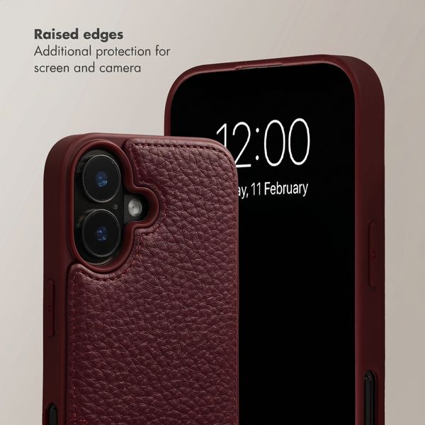 Selencia Nova Phone Case with Cord and Card Holder Apple iPhone 16 - Bold Burgundy