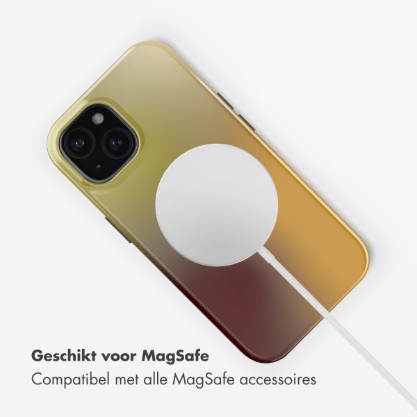 Selencia Vivid Backcover met MagSafe Apple iPhone 15 - Gradient Olive Dust