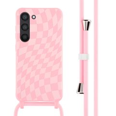 imoshion Siliconen design hoesje met koord Samsung Galaxy S23 - Retro Pink