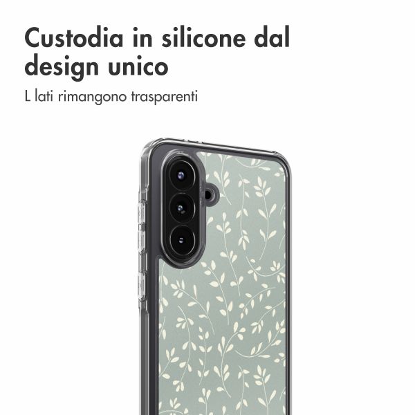 imoshion Design hoesje Samsung Galaxy A36 - Smoke Green Flowers