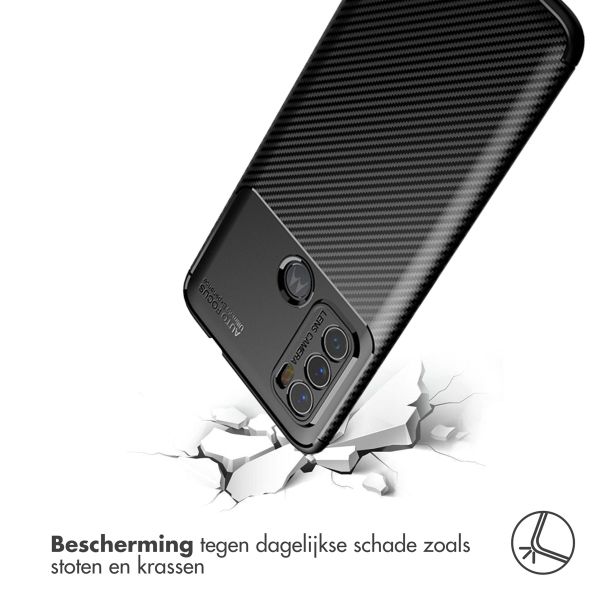 imoshion Carbon Softcase Backcover Motorola Moto G60 - Zwart