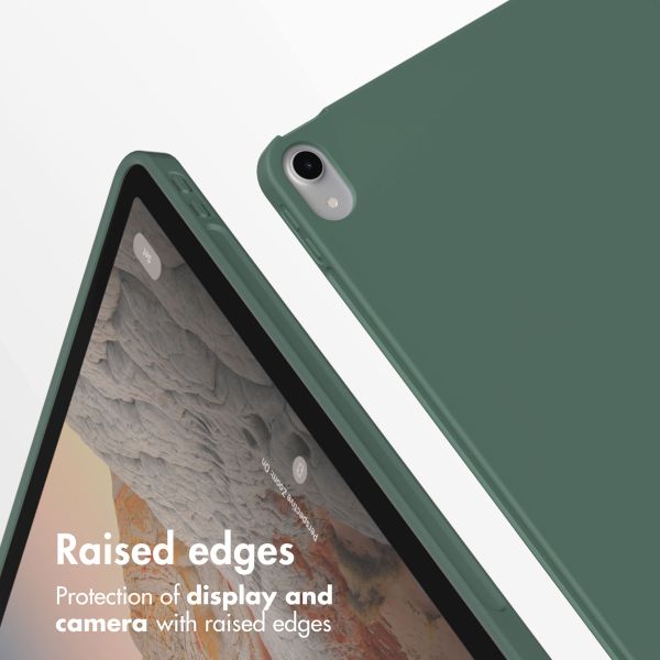 Accezz Smart Silicone Book Case Apple iPad 11 (2025) 11 inch A16 / iPad 10 (2022) 10.9 inch - Dark Green