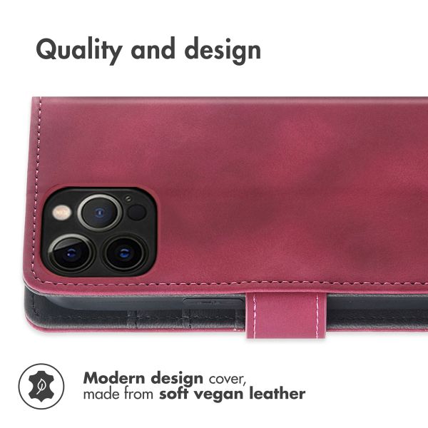 imoshion Bookcase with Strap Apple iPhone 12 (Pro) - Red