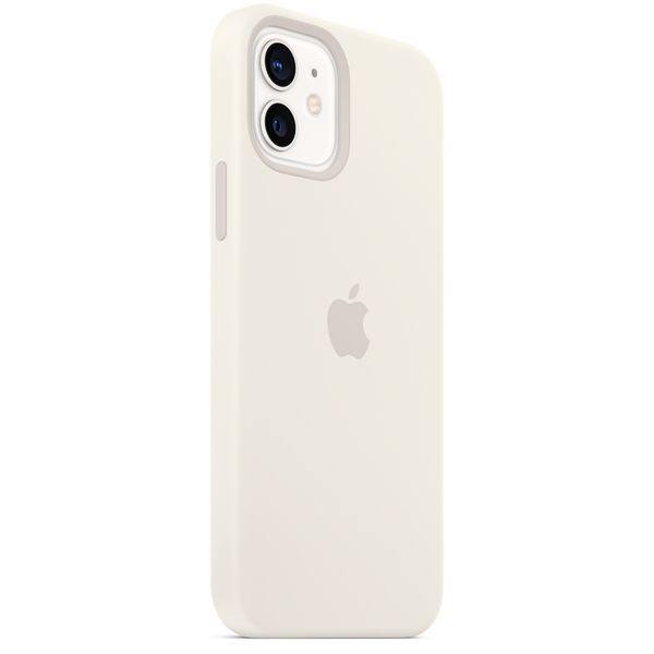 Apple Silicone Backcover MagSafe Apple iPhone 12 (Pro) - White