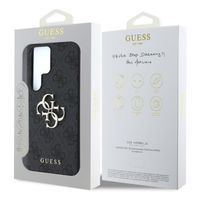 Guess 4G Metal Logo Backcover Samsung Galaxy S25 Ultra - Zwart