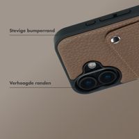 Selencia Riva Backcover met Pashouder Apple iPhone 16 - Mocha Brown