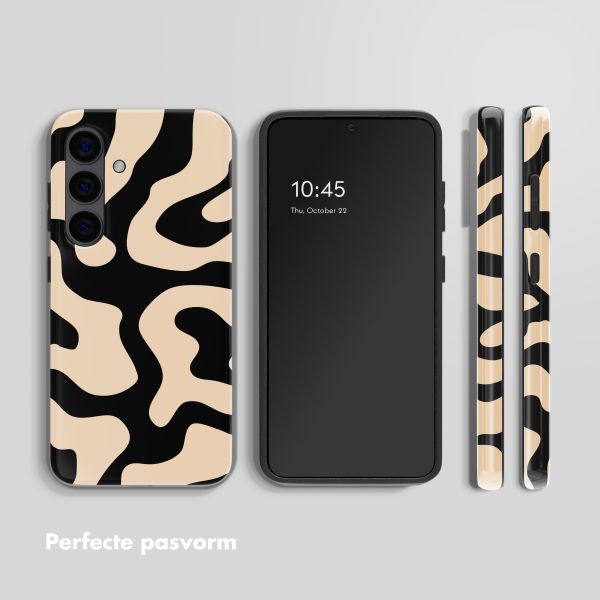 Selencia Vivid Backcover met MagSafe Samsung Galaxy S24 - Art Wave Black