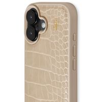 iDeal of Sweden Vegan Leather Backcover iPhone 16 - Warm Beige Croco