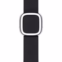 Apple Leather Band Modern Buckle Apple Watch Series 1 t/m 9 / SE (38/40/41 mm) | Series 10 / 11 (42 mm) - Maat M - Midnight