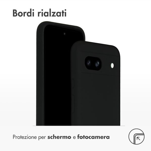 Accezz Liquid Silicone Backcover Google Pixel 8a - Zwart