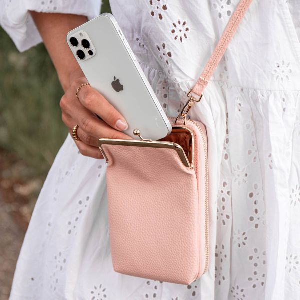 imoshion Vegan Lederen Telefoontasje Crossbody - Roze