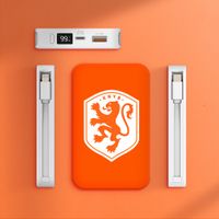 Powerbank 10.000 mAh met geïntegreerde kabels - Quick Charge en Power Delivery - Oranje Leeuwin