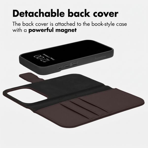 imoshion Detachable 2-in-1 Luxury Bookcase Apple iPhone 18 Pro / 17 Pro - Brown