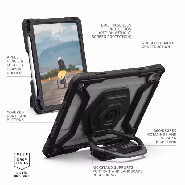 UAG Plasma Backcover Apple iPad 11 (2025) 11 inch A16 / iPad 10 (2022) 10.9 inch - Ice Black