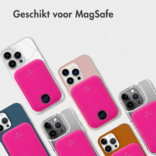 imoshion Magnetic Powerbank 10.000 mAh - Draadloze powerbank - Quick Charge en Power Delivery - Hot Pink
