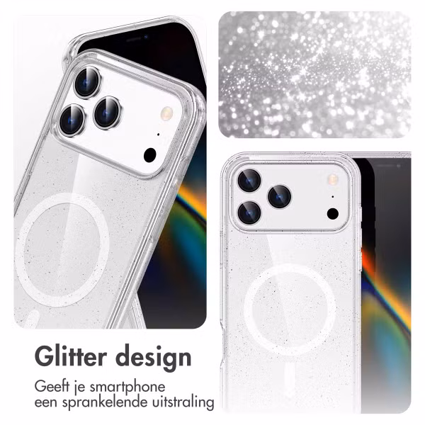 imoshion Sparkle Backcover met MagSafe Apple iPhone 17 Pro Max - Transparant