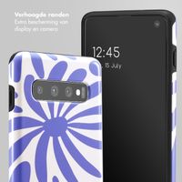 Selencia Vivid Tough Backcover Samsung Galaxy S10 - Modern Bloom Sapphire Blue