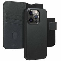 Accezz 2-in-1 Leather Bookcase with MagSafe Apple iPhone 15 Pro - Onyx Black