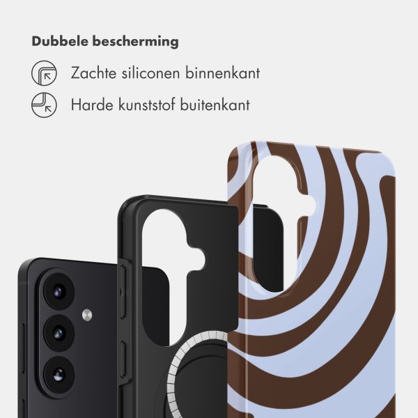 Selencia Vivid Backcover met MagSafe Samsung Galaxy S26 - Dream Swirl Chocolate