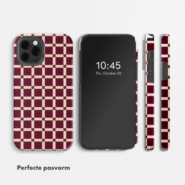 Selencia Vivid Backcover Apple iPhone 12 (Pro) - Check This Burgundy