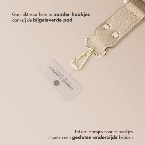 Selencia Telefoonkoord met Klein Tasje - Beige