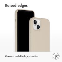 Accezz Liquid Silicone Back Cover Apple iPhone 15 Plus - Stone