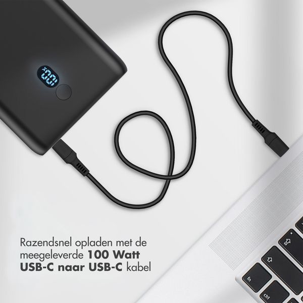 imoshion Powerbank 20.000 mAh - Quick Charge en Power Delivery - 100W - Zwart