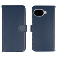 Selencia Genuine Leather Book Case Google Pixel 10a - Dark Blue