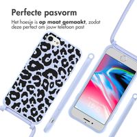 imoshion Siliconen design hoesje met koord Apple iPhone SE (2022 / 2020) / 8 / 7 - Animal Lila