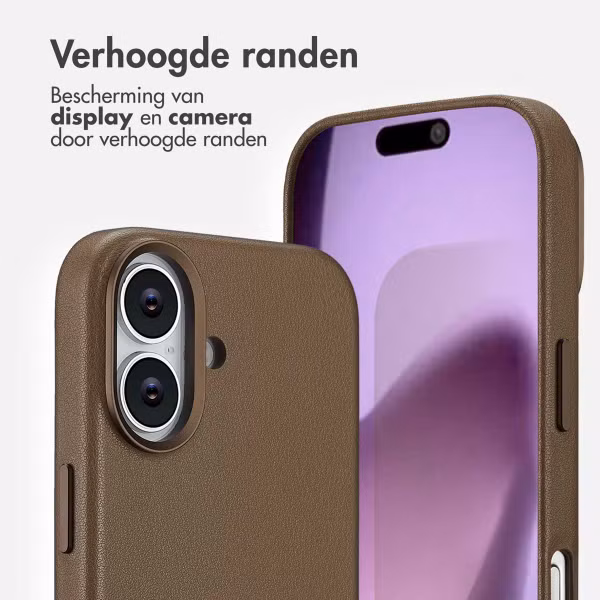 Accezz MagSafe Leather Backcover Apple iPhone 17 - Coffee Brown