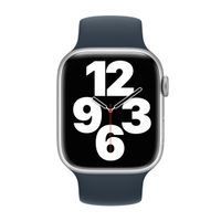 Apple Siliconen solobandje Apple Watch | 44/45/46/49 mm - Maat 7 - Storm Blue