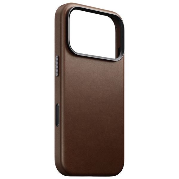 Nomad Traditional Leather Backcover met MagSafe Apple iPhone 18 Pro / 17 Pro - Brown