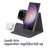 imoshion 3-in-1 Opvouwbare draadloze oplader voor Samsung - Galaxy smartphone / Galaxy Buds / Galaxy Watch - Grijs - Samsung Galaxy Watch 5 (40 mm)