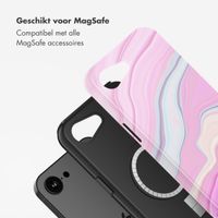 Selencia Vivid Backcover met MagSafe Apple iPhone 16e - Pastel Lipstick Marble