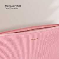 Selencia Corduroy Laptop hoes 13-14 inch - Laptopsleeve - Soft Blush