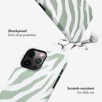 Selencia Vivid Back Cover Apple iPhone 14 Pro Max - Colourful Zebra Sage Green