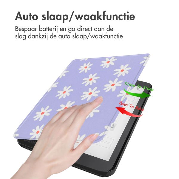 imoshion Design Slim Hard Case Bookcase Kobo Aura One - Flowers Distance