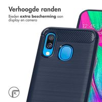 imoshion Brushed Backcover Samsung Galaxy A40 - Donkerblauw