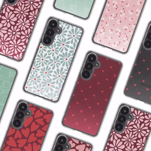 imoshion Design hoesje Samsung Galaxy S24 FE - Bloom Love Sage Green