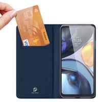 Dux Ducis Slim Softcase Bookcase Motorola Moto G22 - Blauw