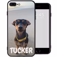 Ontwerp je eigen Apple iPhone 8 Plus / 7 Plus gel hoesje - Zwart