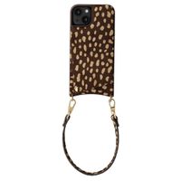 Selencia Nova Real Leather Backcover met Koord en Pashouder Apple iPhone 14 / 13 - Fawn Chic