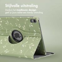 imoshion 360° Draaibare Design Bookcase iPad 11 (2025) 11 inch / iPad 10 (2022) 10.9 inch - Green Flowers