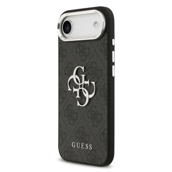 Guess 4G Metal Logo Backcover Apple iPhone Air - Silver Edge - Black