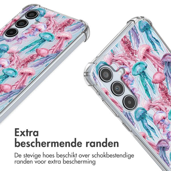 imoshion Design hoesje met koord Samsung Galaxy A35 - Jellyfish Watercolor