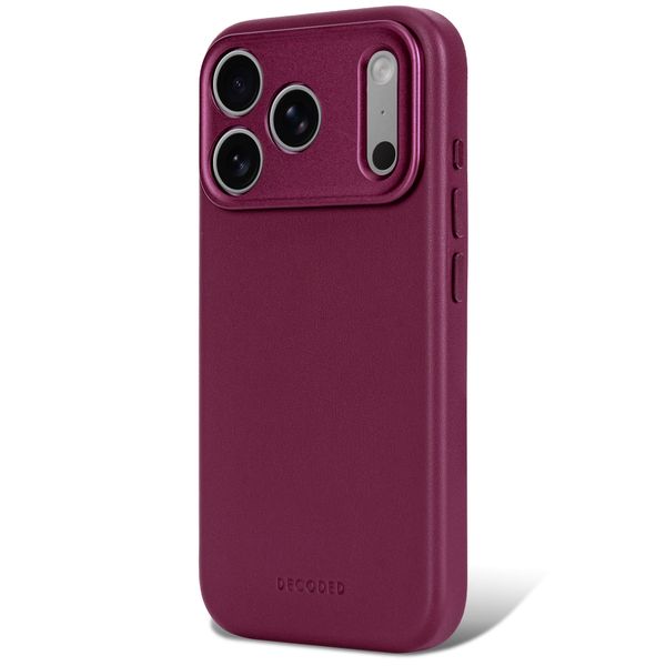 Decoded Leather Backcover MagSafe Apple iPhone 18 Pro Max / 17 Pro Max - Aubergine