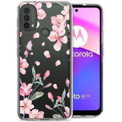 imoshion Design hoesje Motorola Moto E30 / E40 - Bloem - Roze